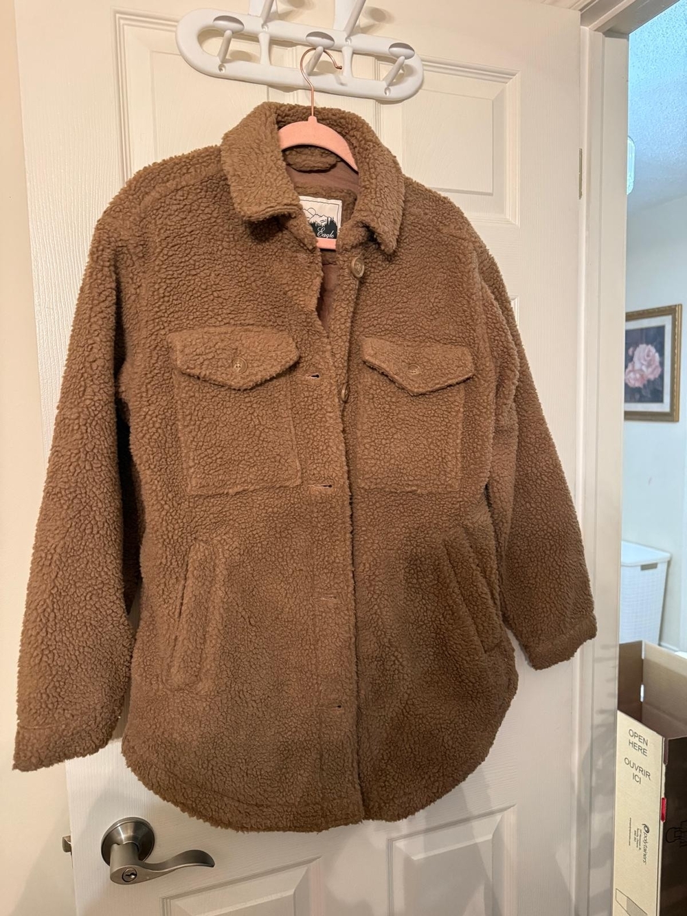 American Eagle Outfitters Brown Teddy Sherpa Jacket
